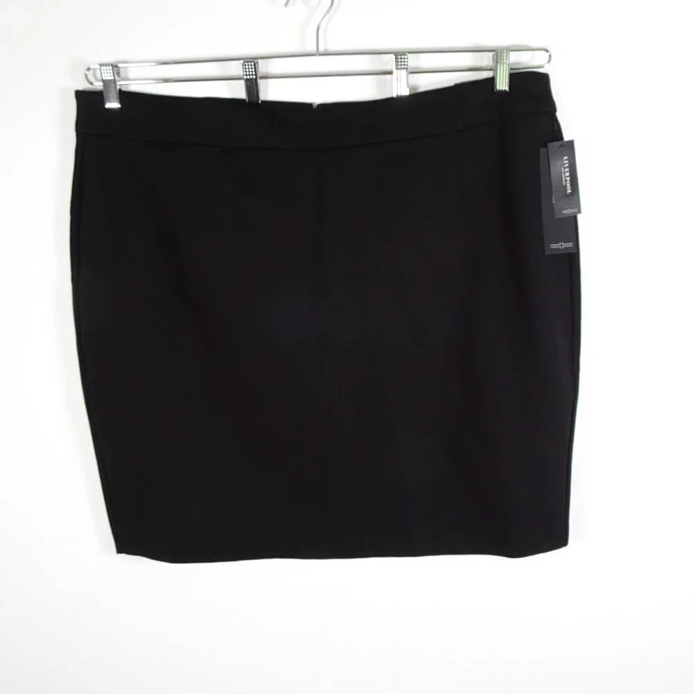 Liverpool Pencil Skirt Women's Plus Size 24W Black Short Capsule Wardrobe - Picture 2 of 12